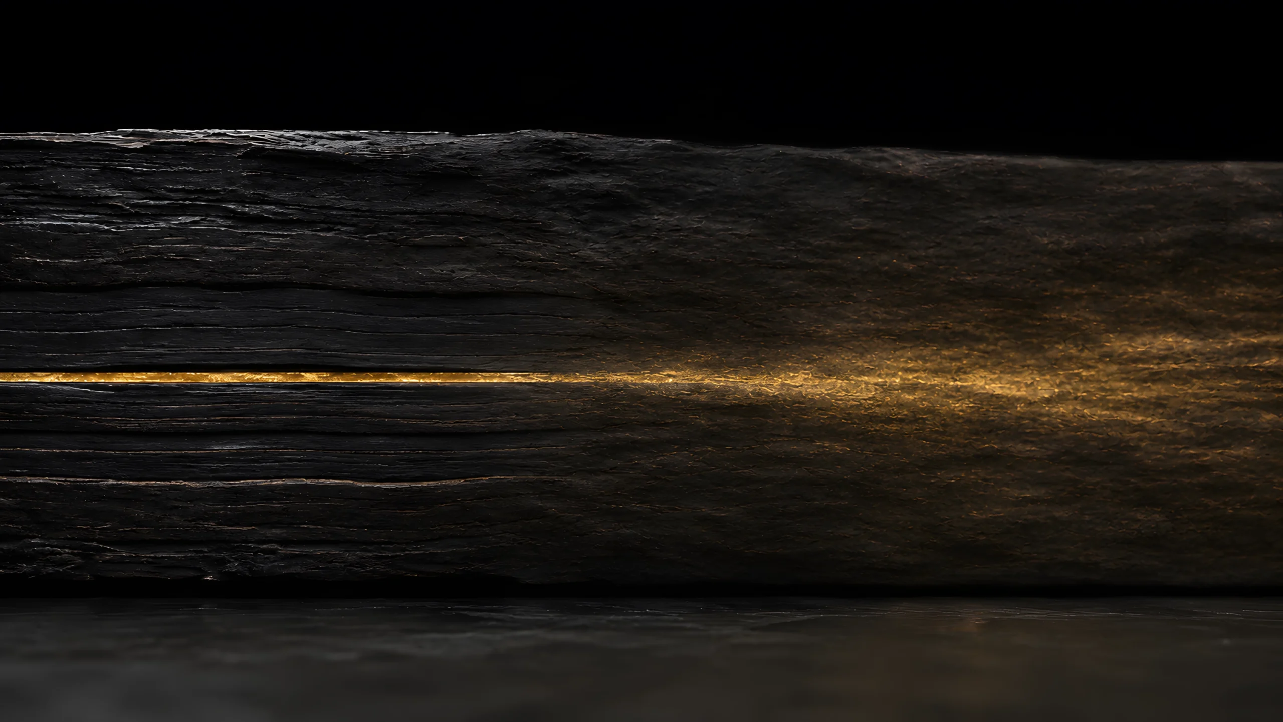 dark layers with a stream of gold that disperses into the surrounding tissue blurring it